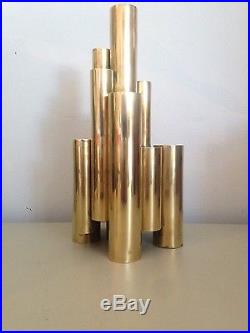 Gio Ponti Sculptural Brass Candle Holder