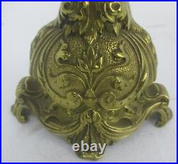Gothic Brass Ornate Embossed Candle Holder Stick Candelabra 5 arm Faces