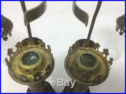 Gwr Railroad Brass Candle Holders Lantern Lamps Sconces Wall Mt Set Of 2 Pullman