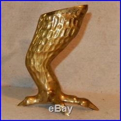 HTF Vintage BRASS Eagle TALON Chicken Leg Foot Claw Candlestick Bird RARE