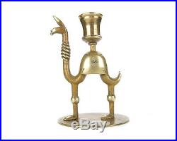 Hagenauer Schweiger Camel Candleholder Austria Modernist Brass Art Nouveau Llama