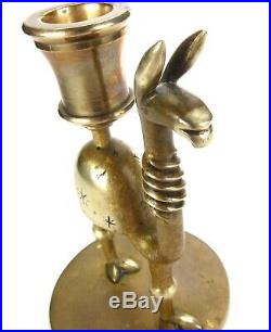 Hagenauer Schweiger Camel Candleholder Austria Modernist Brass Art Nouveau Llama