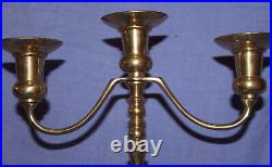Hand made brass candle holder with 3 cups