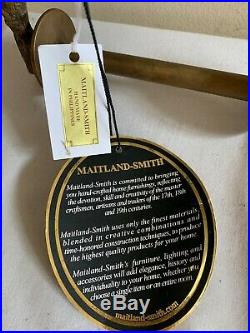 Handmade Maitland Smith Collectible Brass Monkey Toilet Paper Holder