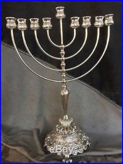 Hanukkah XXL Menorah Jewish Judaica Israel Vintage Brass Chanukah Candle Holder