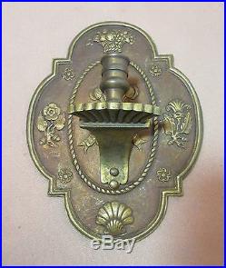 High quality antique heavy cast brass wall candle holder sconce fixture bronze