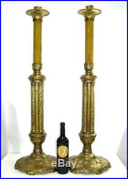 Holland Brass Works St. Mary's Equipment Circ 1940 Bakelite Floor Candle Holders