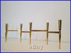 Hollywood Regency Mid-Century Tommy Parzinger for Dorlyn Brass Candlesticks