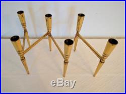 Hollywood Regency Mid-Century Tommy Parzinger for Dorlyn Brass Candlesticks