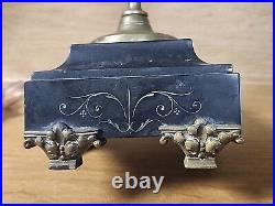 Italian Ornate Brass and Marble Candelabra 4 light 16