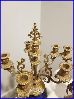 Italian Vintage Brevettato Brass/Bronze Candelabra/Candlesticks