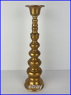 Japanese Alter Candle Holder Set 3 Japan Gold Gilt Brass Candlestick 18in