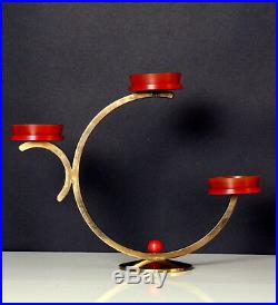 KERZENSTÄNDER art deco candle holder solid brass chandelier candelabro 30s
