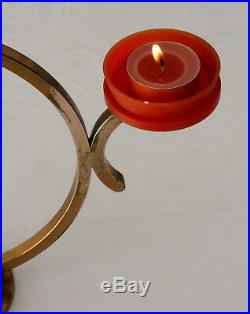 KERZENSTÄNDER art deco candle holder solid brass chandelier candelabro 30s