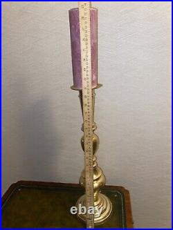 Large Vintage 3 Foot Brass Candle Holder heavy 6 pounds