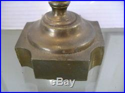 Large Vintage Brass Church Altar Candle Holder Floral 34'' Tall as is