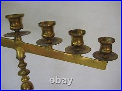 Large Vintage HB Brass 7 Arms Candle Holder, 16 T X 17 Long (Rare)