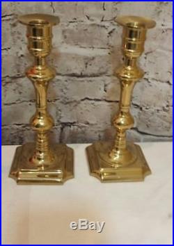 Lot 18 Vtg Brass Candle Holders 7 pairs sets Patina Candlesticks Wedding Party