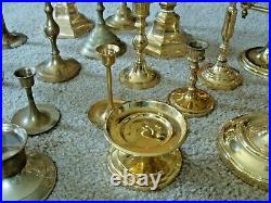 Lot 20 Mixed Brass Candlestick Holders Wedding Party Table Decor 2 To 12