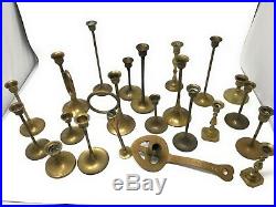 Lot 21 Vintage Brass Candlestick Candle Holders