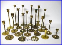 Lot 23 Vtg Brass Candlesticks Candle Holders Graduated Heights Patina Wedding