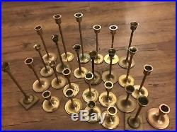 Lot 26 Vintage Brass Tapered Candlestick Candle Holders Wedding Decor