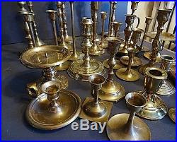 Lot Brass Candlesticks Candle Holders for Wedding Event Mix-Matched Variety 32