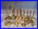 Lot of 15 Vintage Brass Candlesticks Wedding Decoration Home Decor Romantic Gold