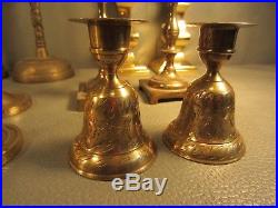 Lot of 20 (10 Pairs) Brass Candle Stick Holders Church Altar Wedding Stage