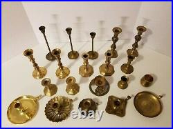 Lot of 20 Vintage Brass Candle Stick Holders for Wedding, Party, Home Decor