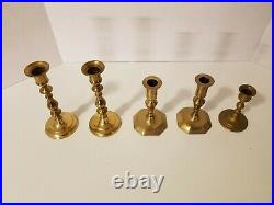 Lot of 20 Vintage Brass Candle Stick Holders for Wedding, Party, Home Decor