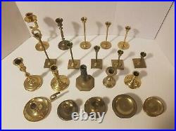 Lot of 20 Vintage Brass Candle Stick Holders for Wedding, Party, Home Decor (L1)