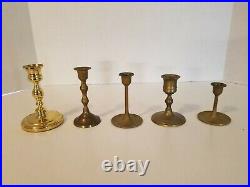 Lot of 20 Vintage Brass Candlestick Candle Holders -Wedding, Party, Decor (L2)