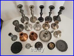 Lot of 20 Vintage Mixed Candlestick Candle Holders -Wedding, Party, Home Decor