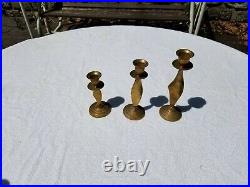 Lot of 22+ Vtg Brass Candlesticks with Mixed Styles, Sizes & SetsWedding Holiday