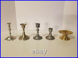 Lot of 25 Vintage Brass & Pewter Candle Holders Wedding, Party, Home Decor, Ext