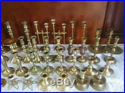 Lot of 40 20 PAIRS Solid Brass Candle Stick Holders Wedding Party Candlesticks