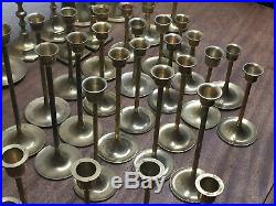 Lot of 40 Brass Candle Stick Holders Wedding Party Candlesticks 3 to 8