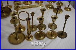 Lot of 402 Brass Candlestick Holders Wedding Decor Candle Vintage Patina