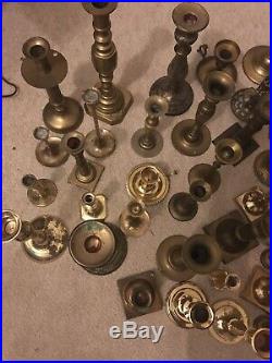 Lot of 50 Brass Candle Stick Holders Wedding Party Candlesticks Decor