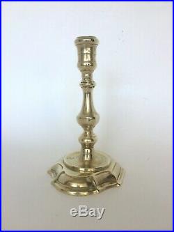Louis XV Brass Candlestick Octagonal Oval Pierre Deux French style