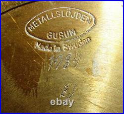 MCM Gusum Sweden Metallslojden 9 Light Brass Candle Holder Lars Bergsten