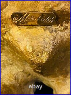 MOTTAHEDEH Decorative Vintage Brass Serpentine DOLPHIN CANDLESTICK