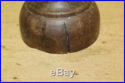 Museum Quality Early 18th C Sheet Brass And Wood Adjustable Spiral Candle Holder