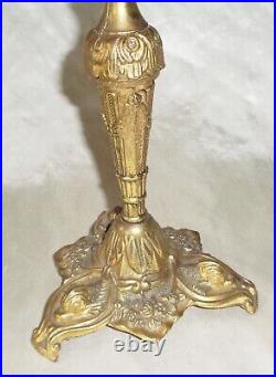 Made in Italy Floral Fish Brass Candelabra 4 Arm 5 Taper Candle Holder 13 x 12in