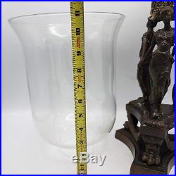 Maitland Smith Bronze & Brass Center Candle Holder with3 Female Figures Home Decor