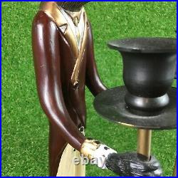Maitland Smith Vintage Two Butler Monkey Candle Holder Bronze/Brass