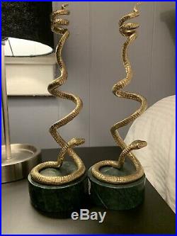 Michael Aram Rainforest Snake Set of 2 Candle Holders