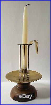 Mid-18th c. Birdcage Stable Candle holder, Lignum vitae & brass, early lighting