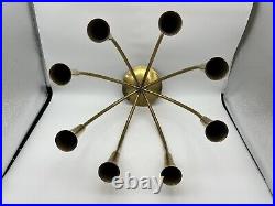 Mid Century Modern Illums Bolighus Denmark Brass Candelabra 11 w by 11 tall